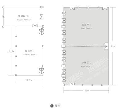 杭州黄龙饭店1珍珠厅场地尺寸图53